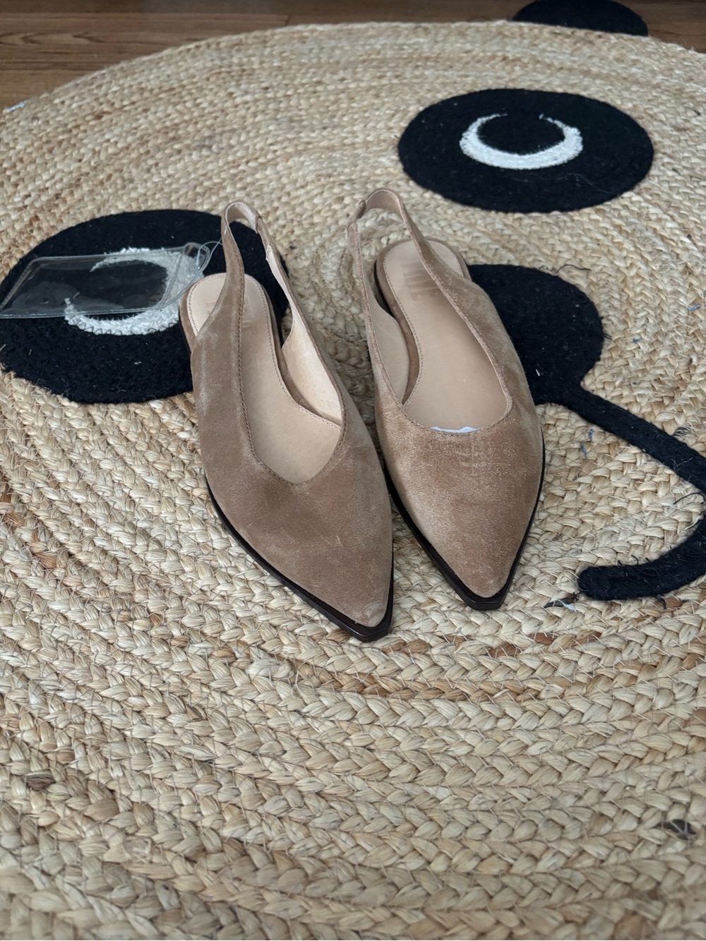 Frye Kenzie  Venetian Slingback Flats in Tan Suede